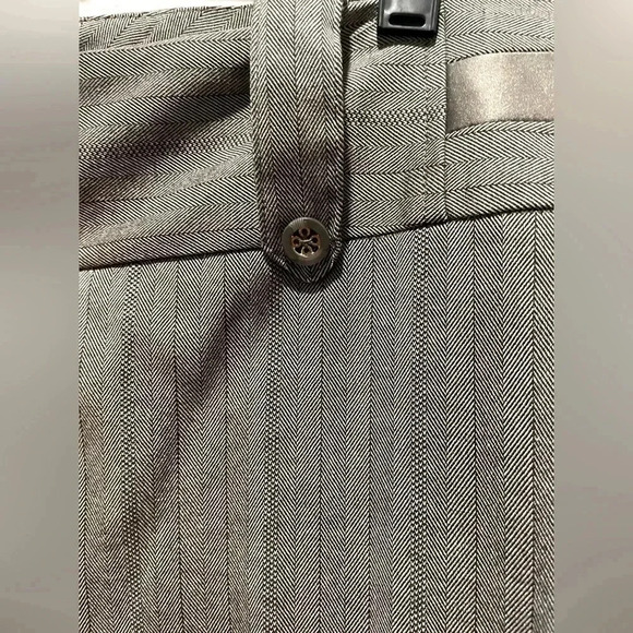 NWT Sharagano Studio Straight Leg High Waist Striped Trousers with Satin Sz 14 - Picture 8 of 8